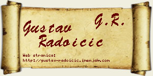 Gustav Radoičić vizit kartica